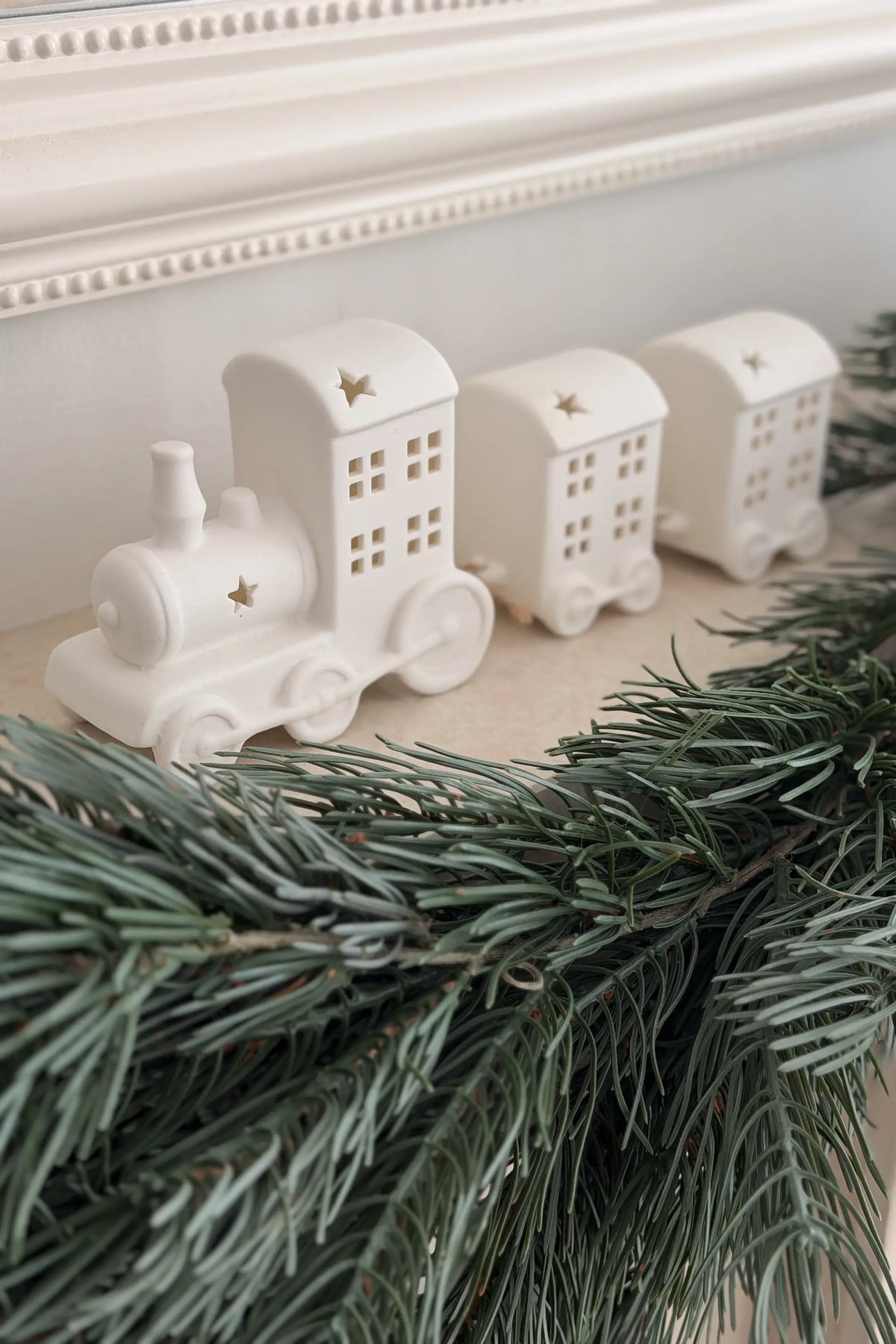 White Ceramic LED Train