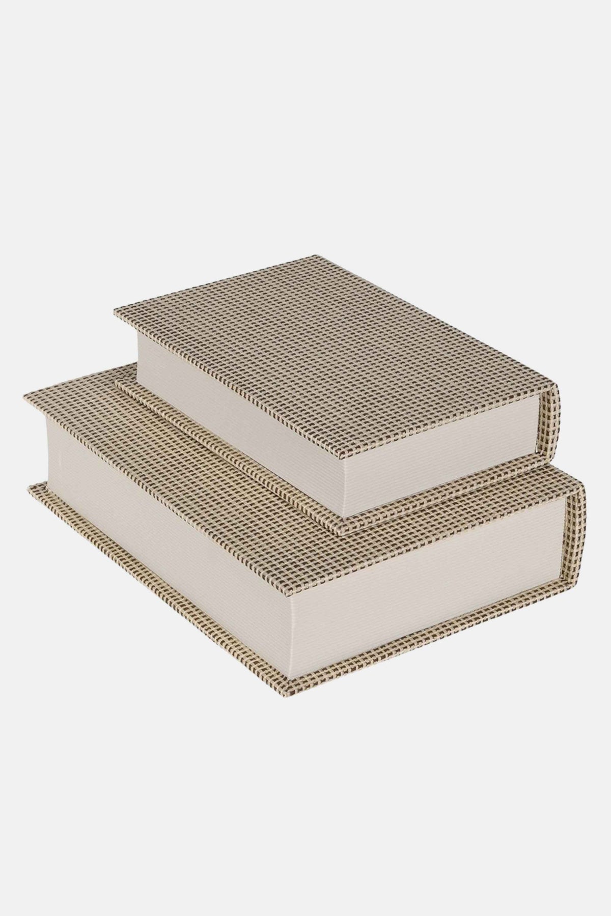 Beige Book Boxes (Set of 2)