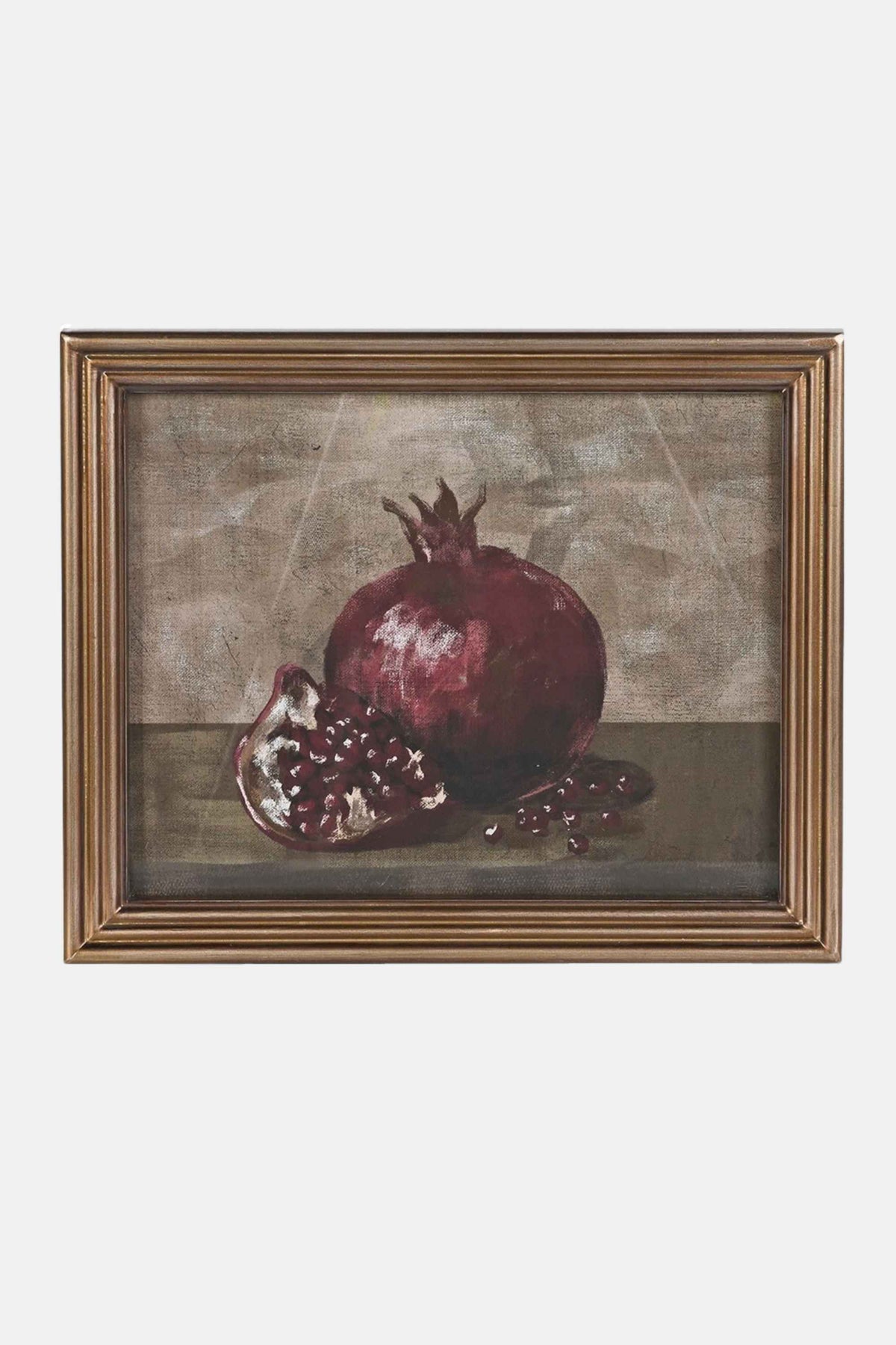 Pomegranate Study in Gold Frame