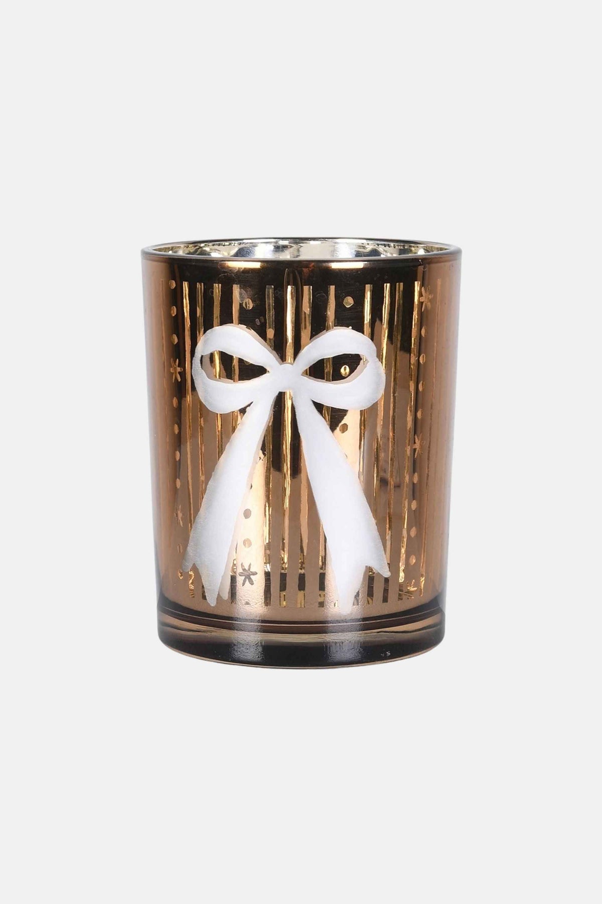 Engraved Bow Candle Holder