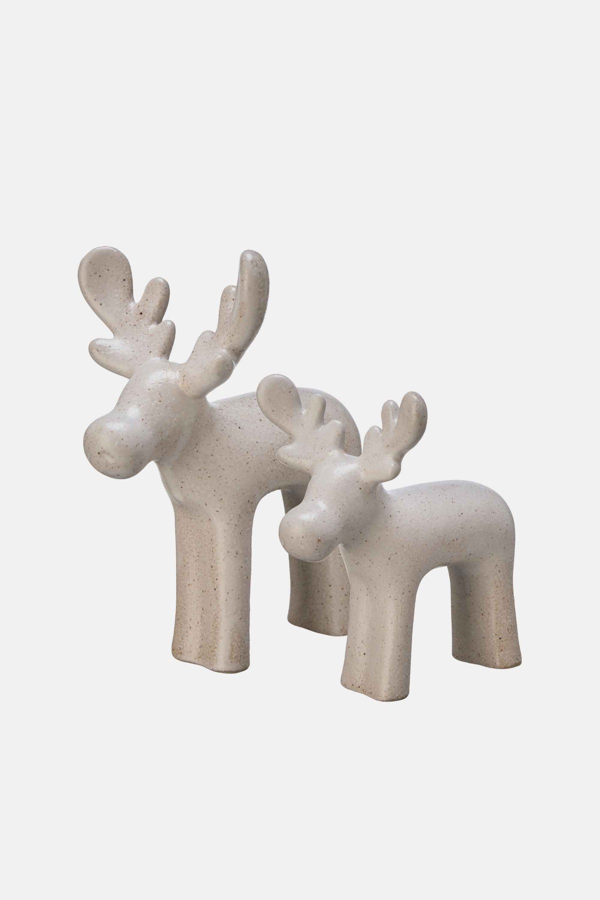 Porcelain Cream Reindeer (Set of 2)