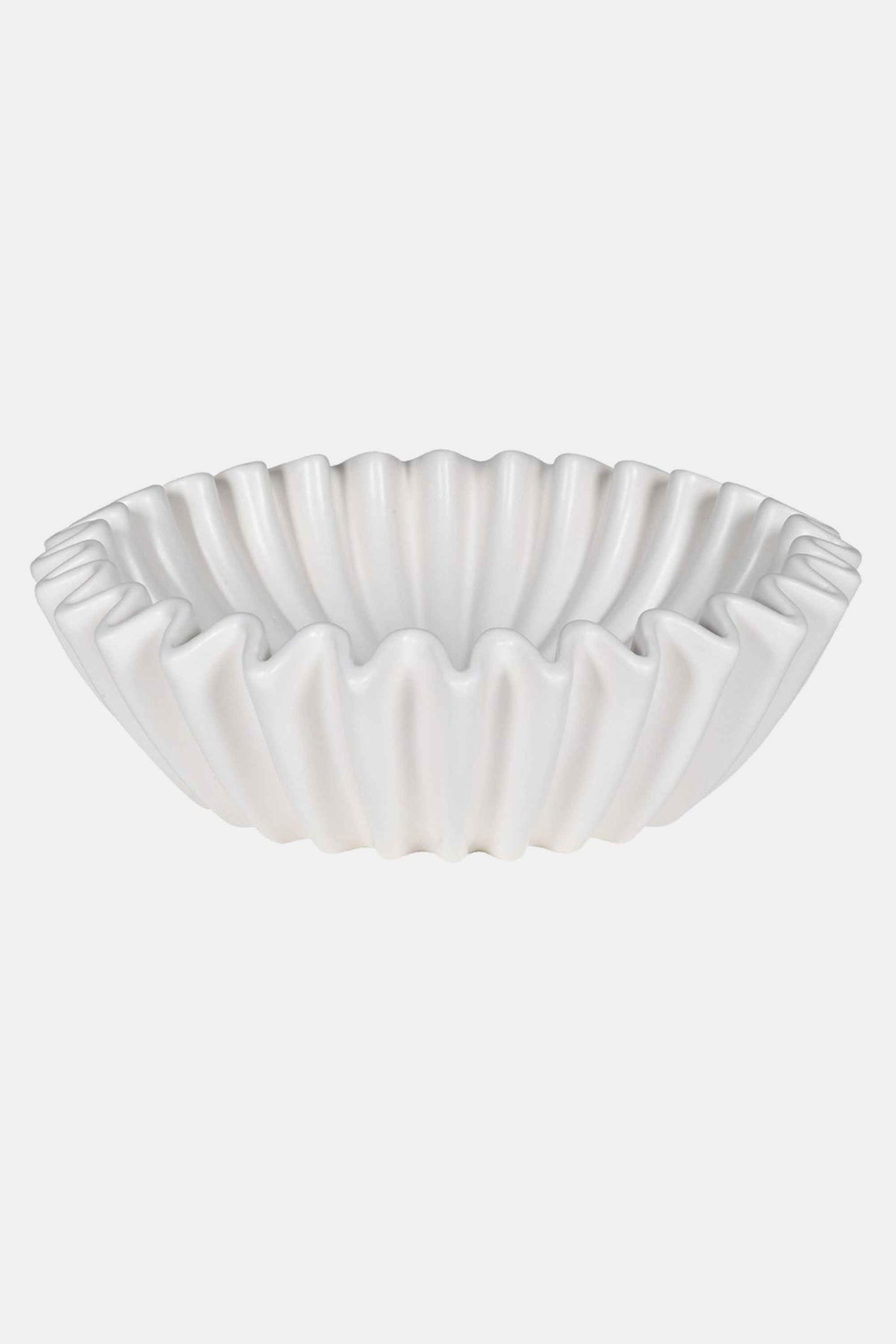 White Pleated Bowl