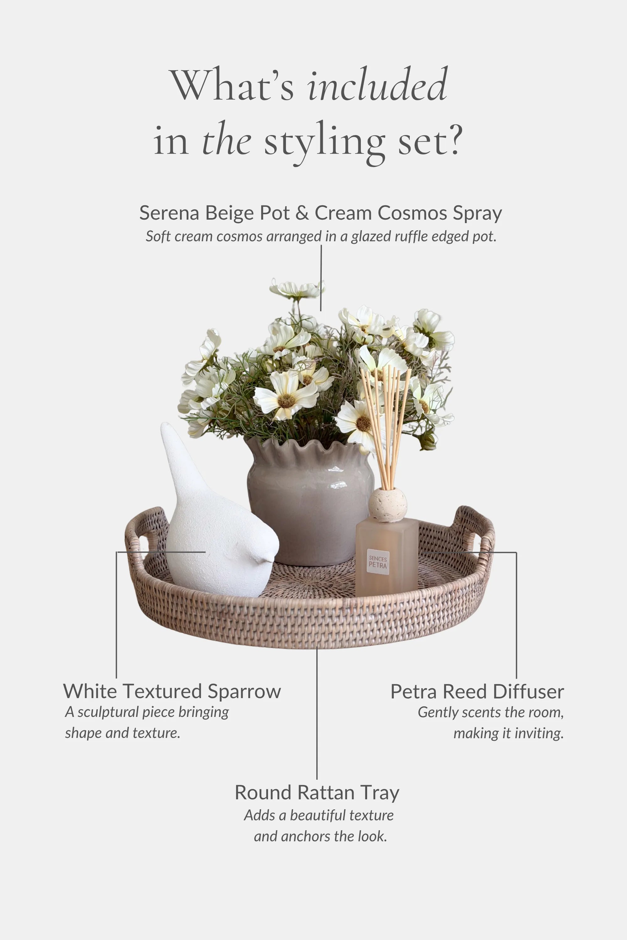 Serena Round Tray Styling Set