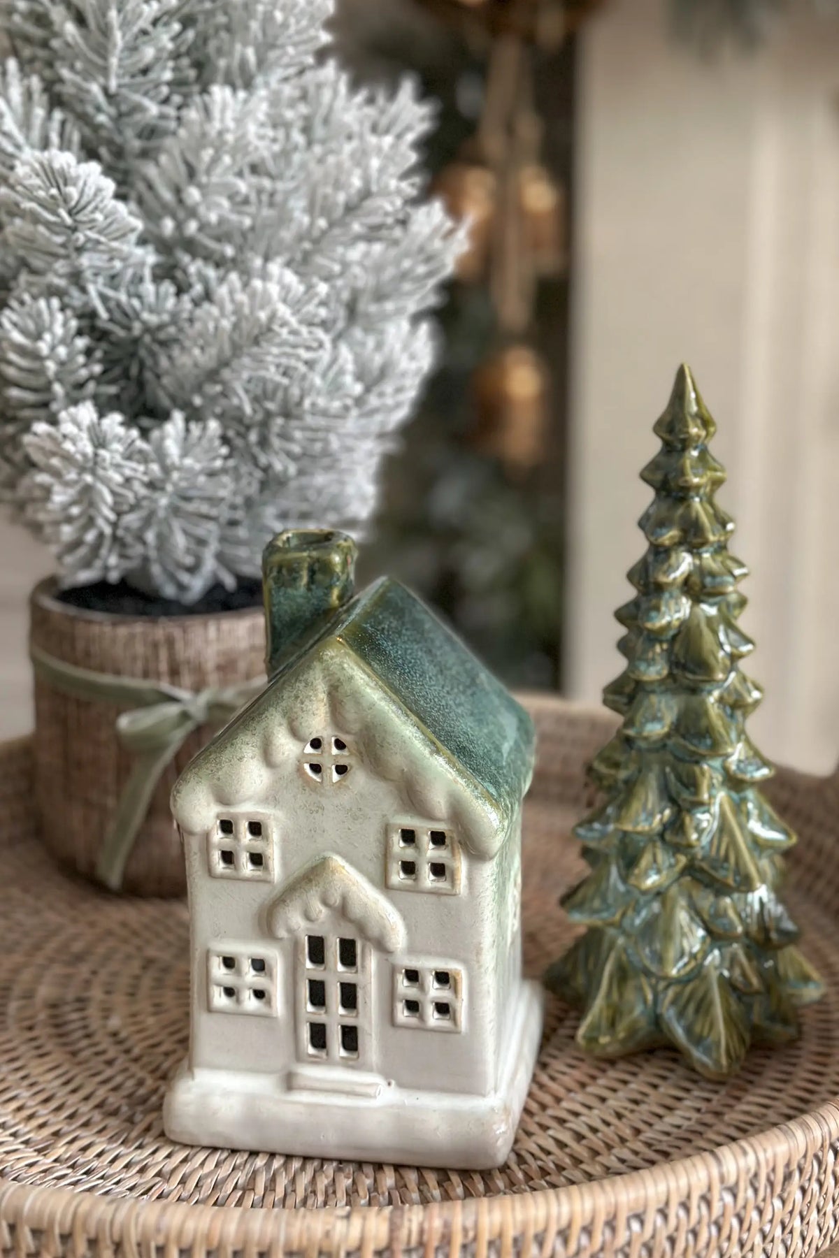 Frosted Fern LED Cottage