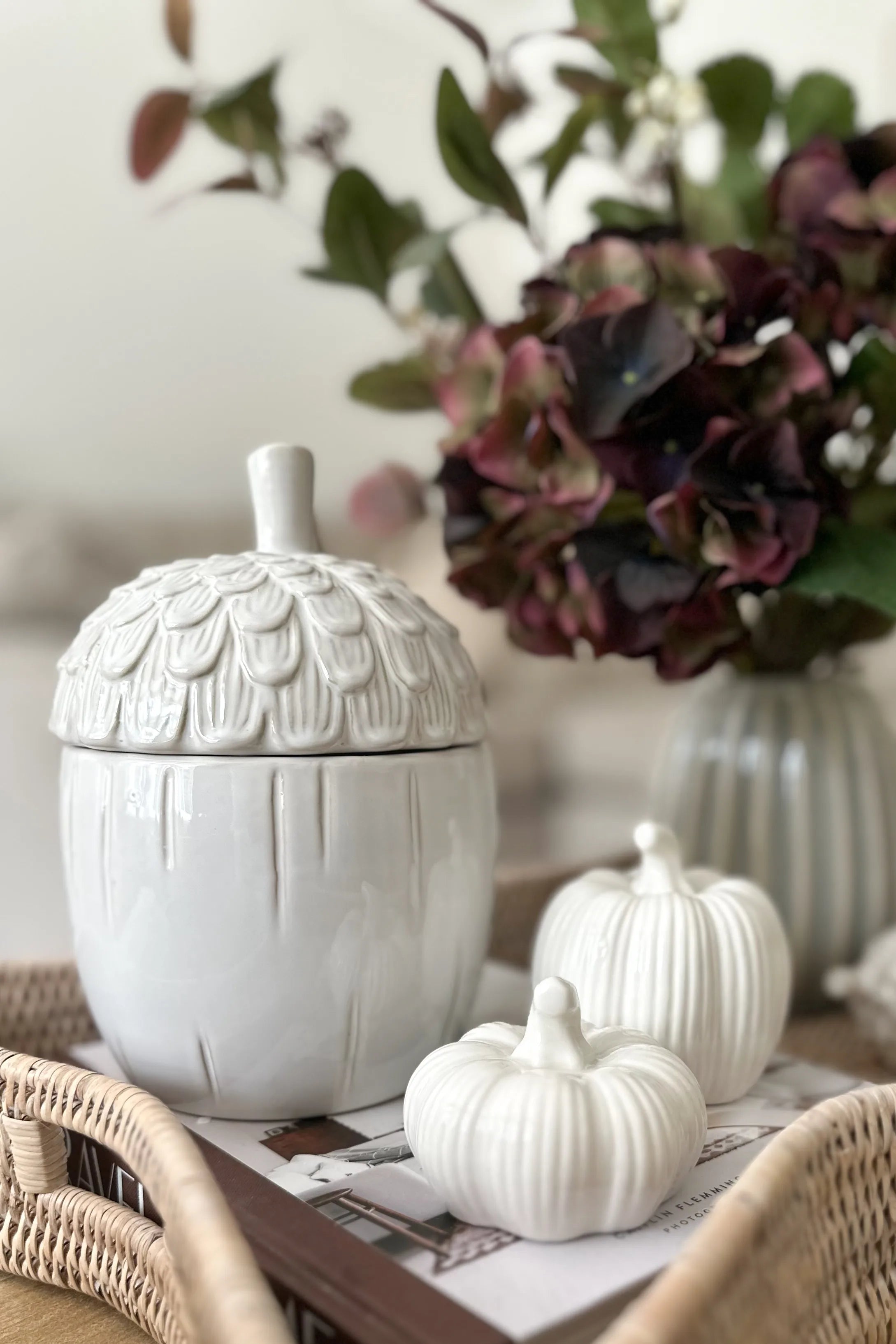 Grey Acorn Jar