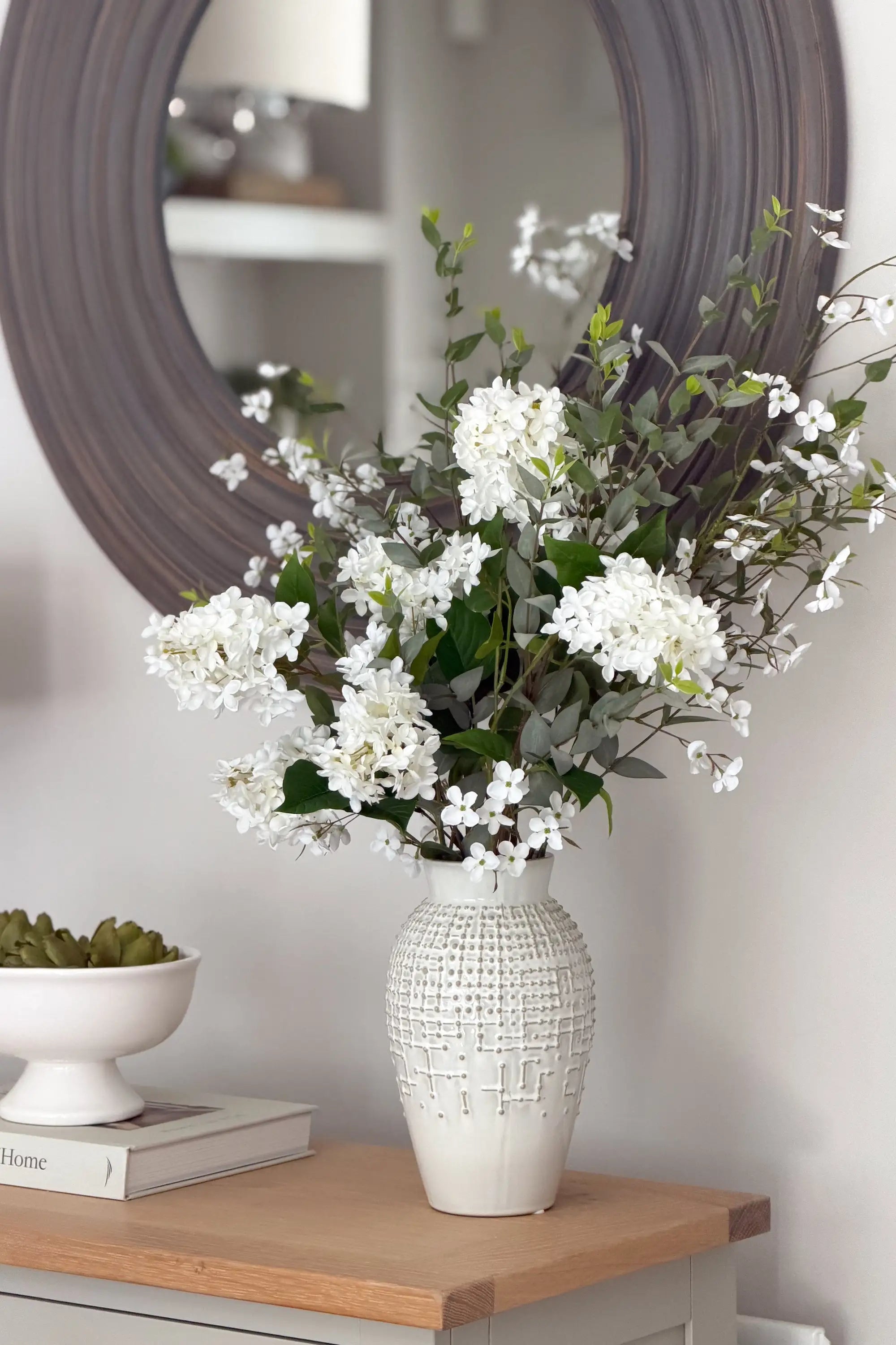 The Palermo Eucalyptus and Lilac Bouquet & Vase Arrangement