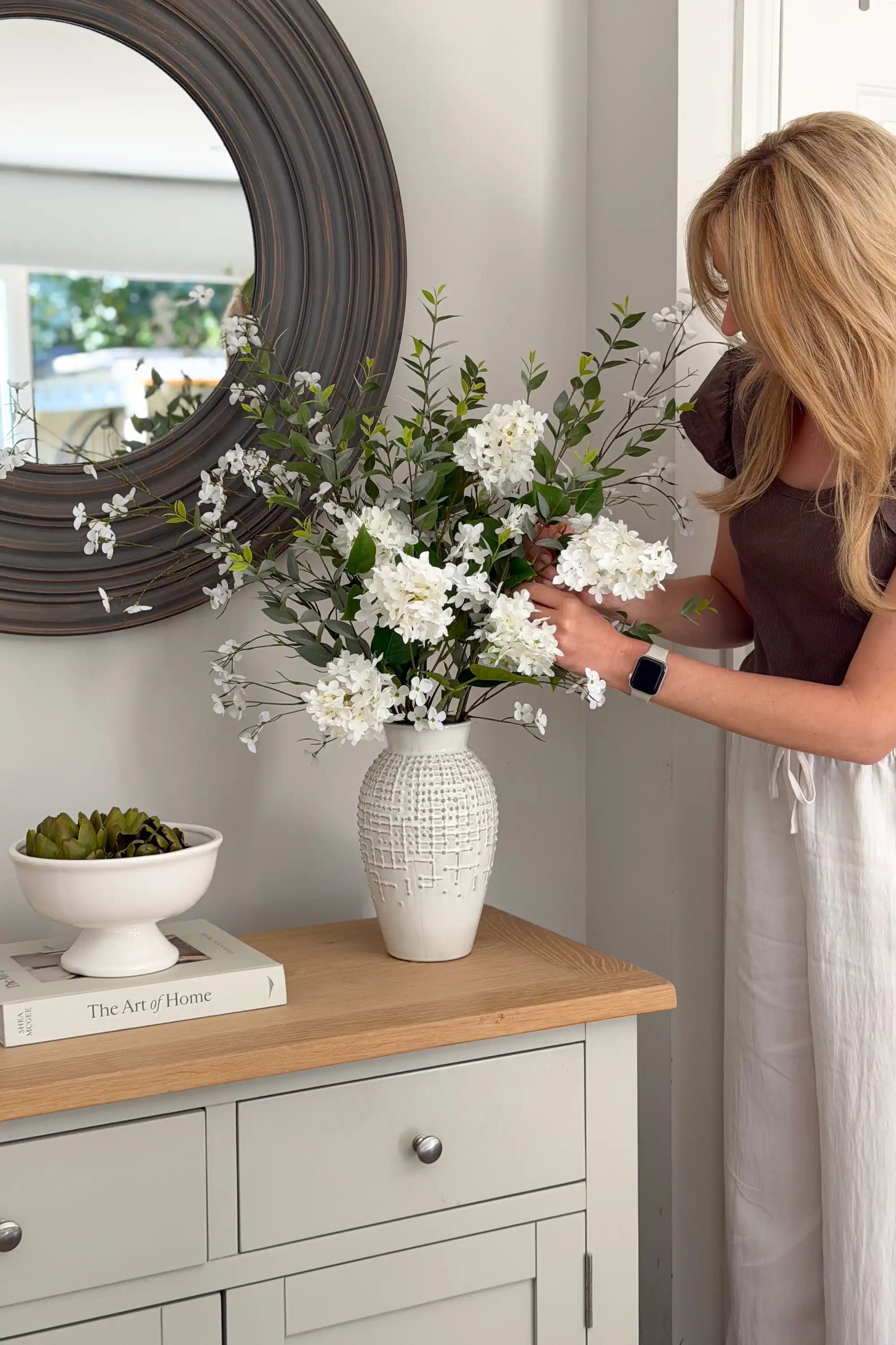 The Palermo Eucalyptus and Lilac Bouquet & Vase Arrangement