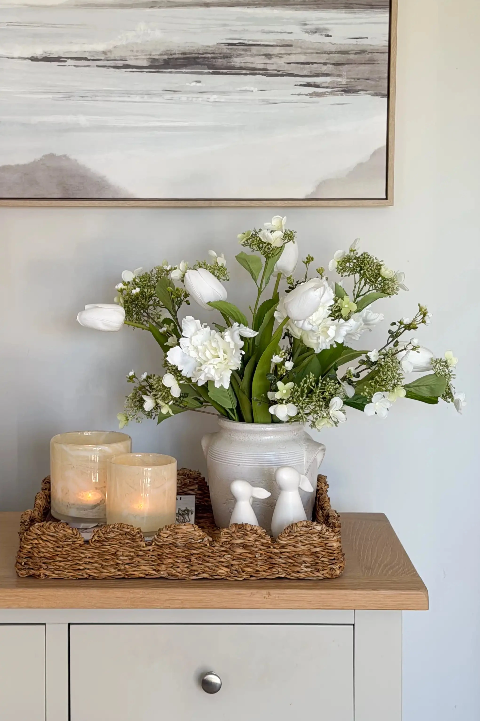 The Keswick Seagrass Tray Styling Set
