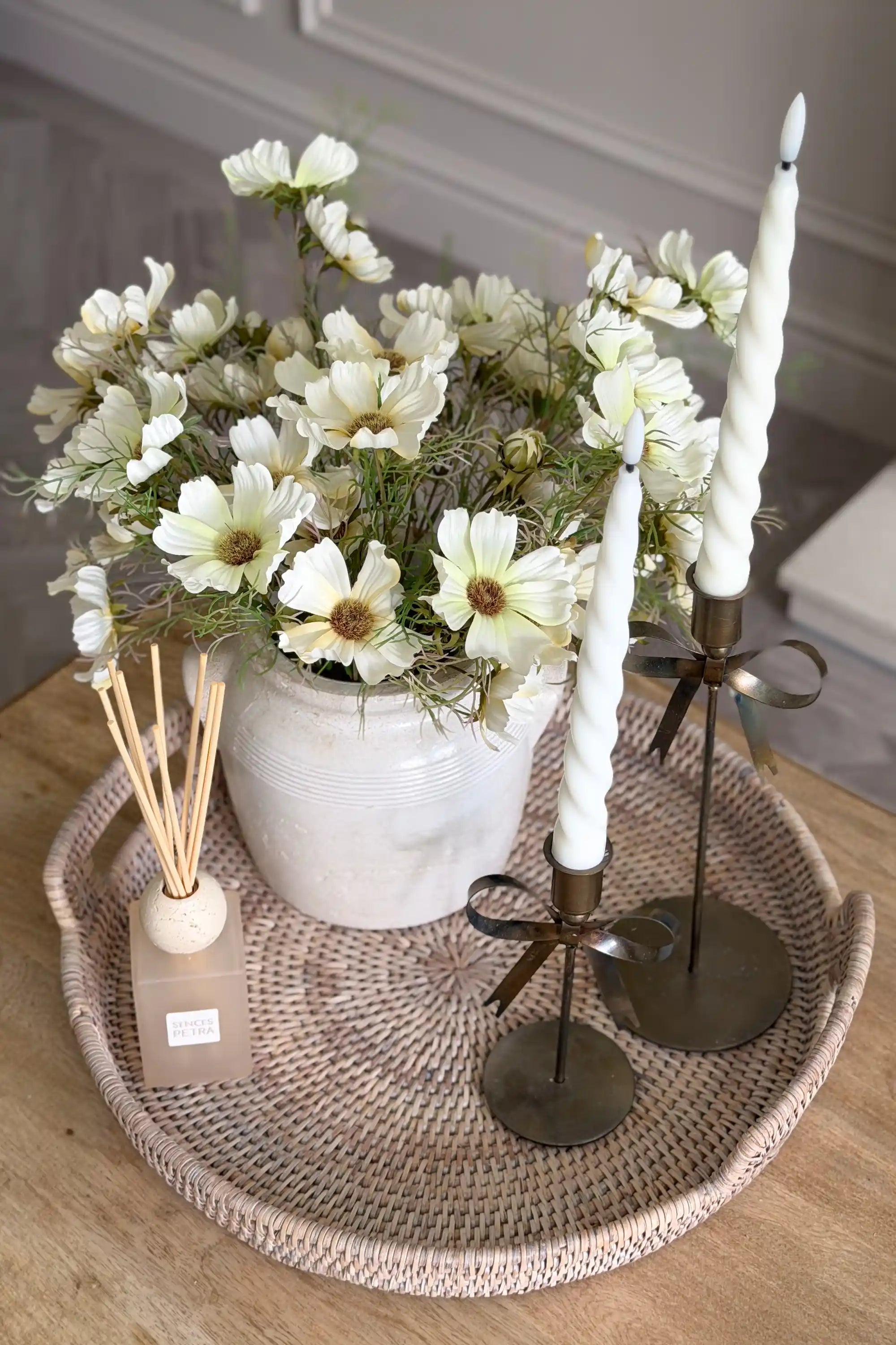 Round Rattan Tray