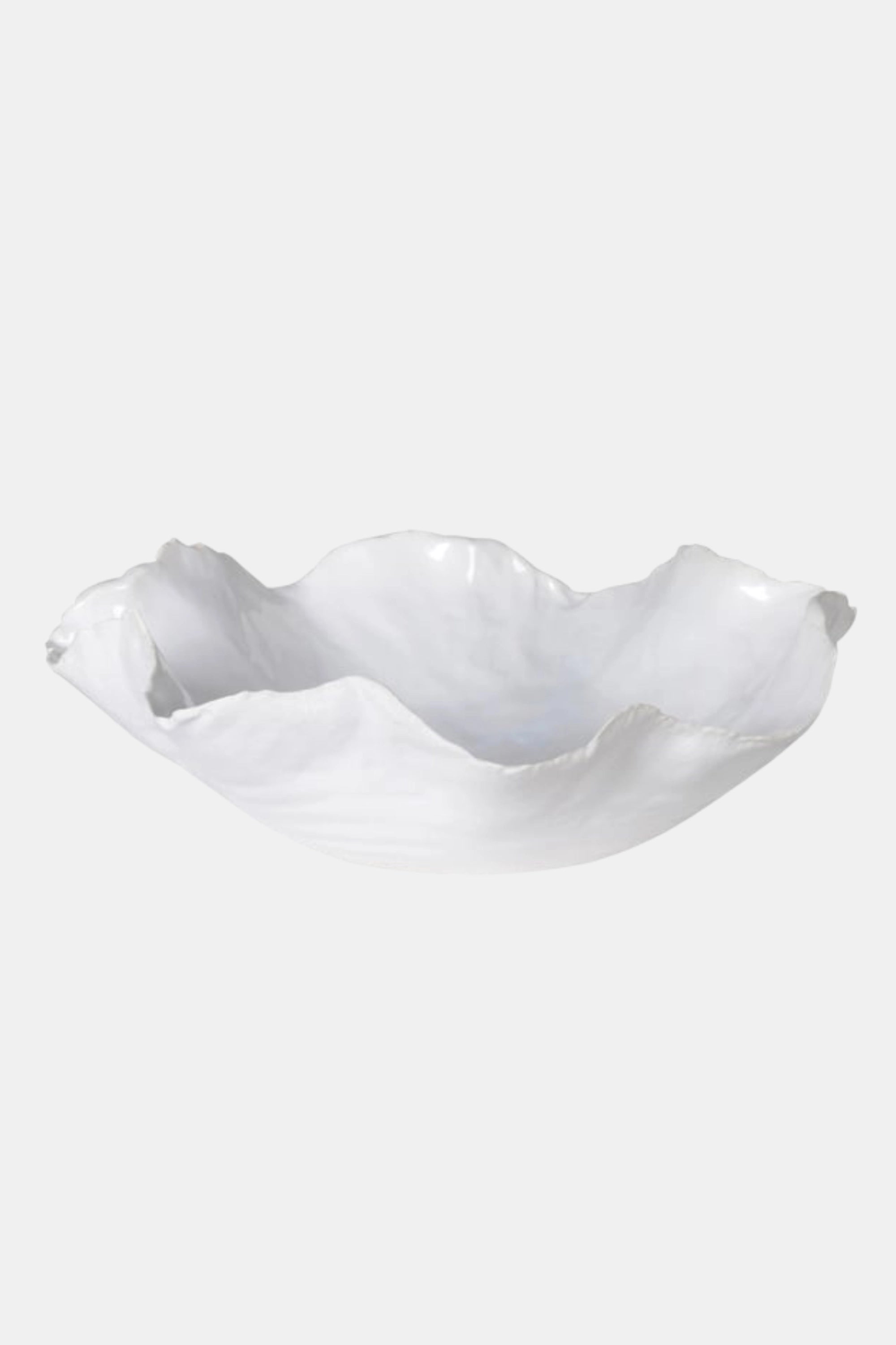 Large White Wave Bowl