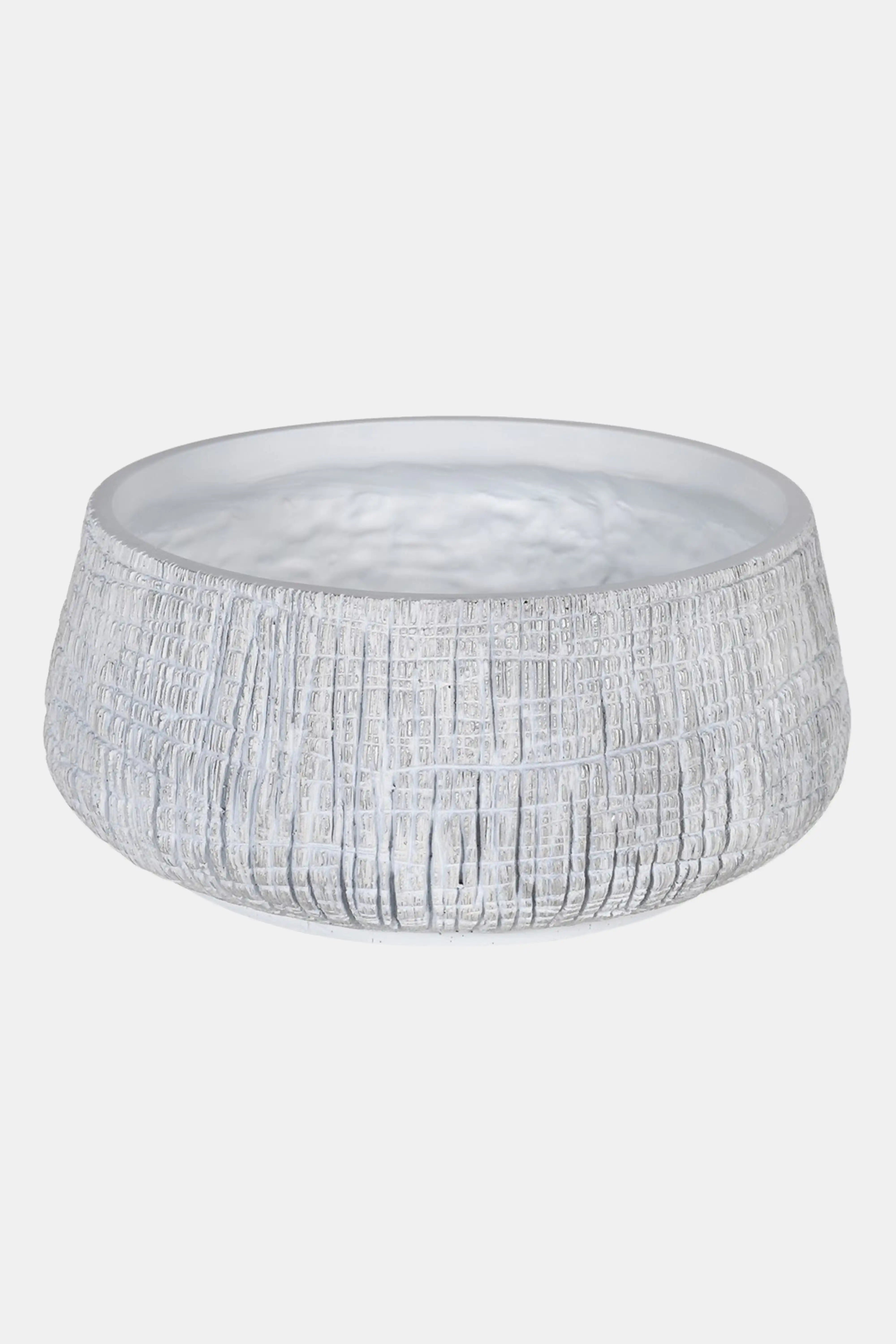 Grey & White Textured Pot