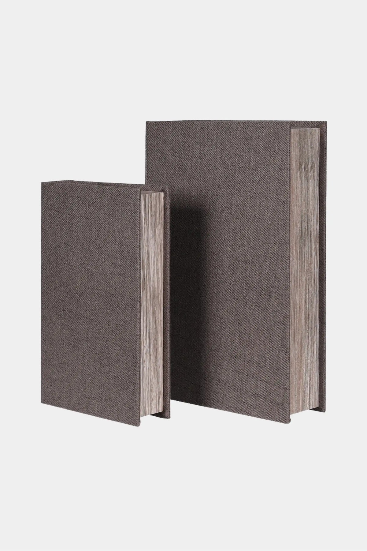 Grey Woven Book Boxes (Set of 2)