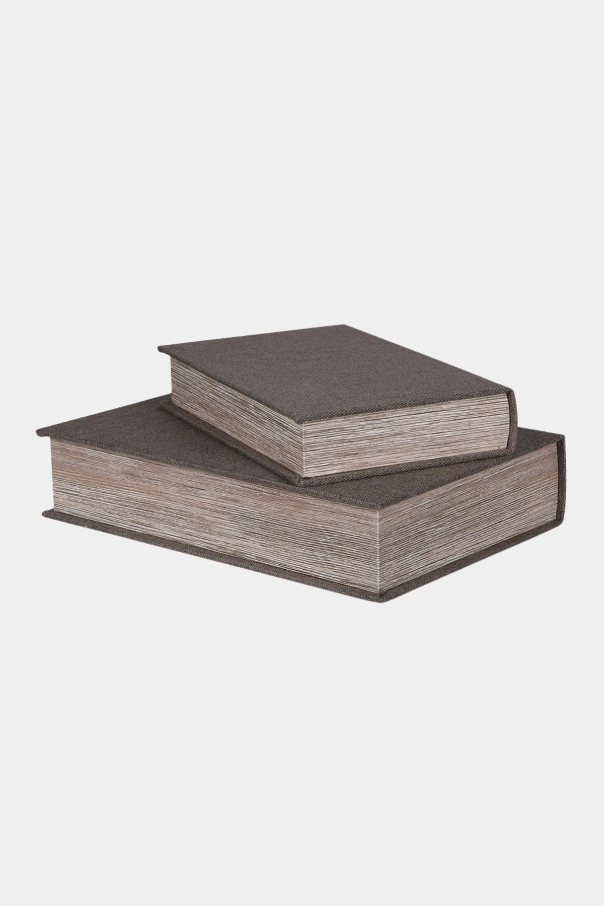 Grey Woven Book Boxes (Set of 2)