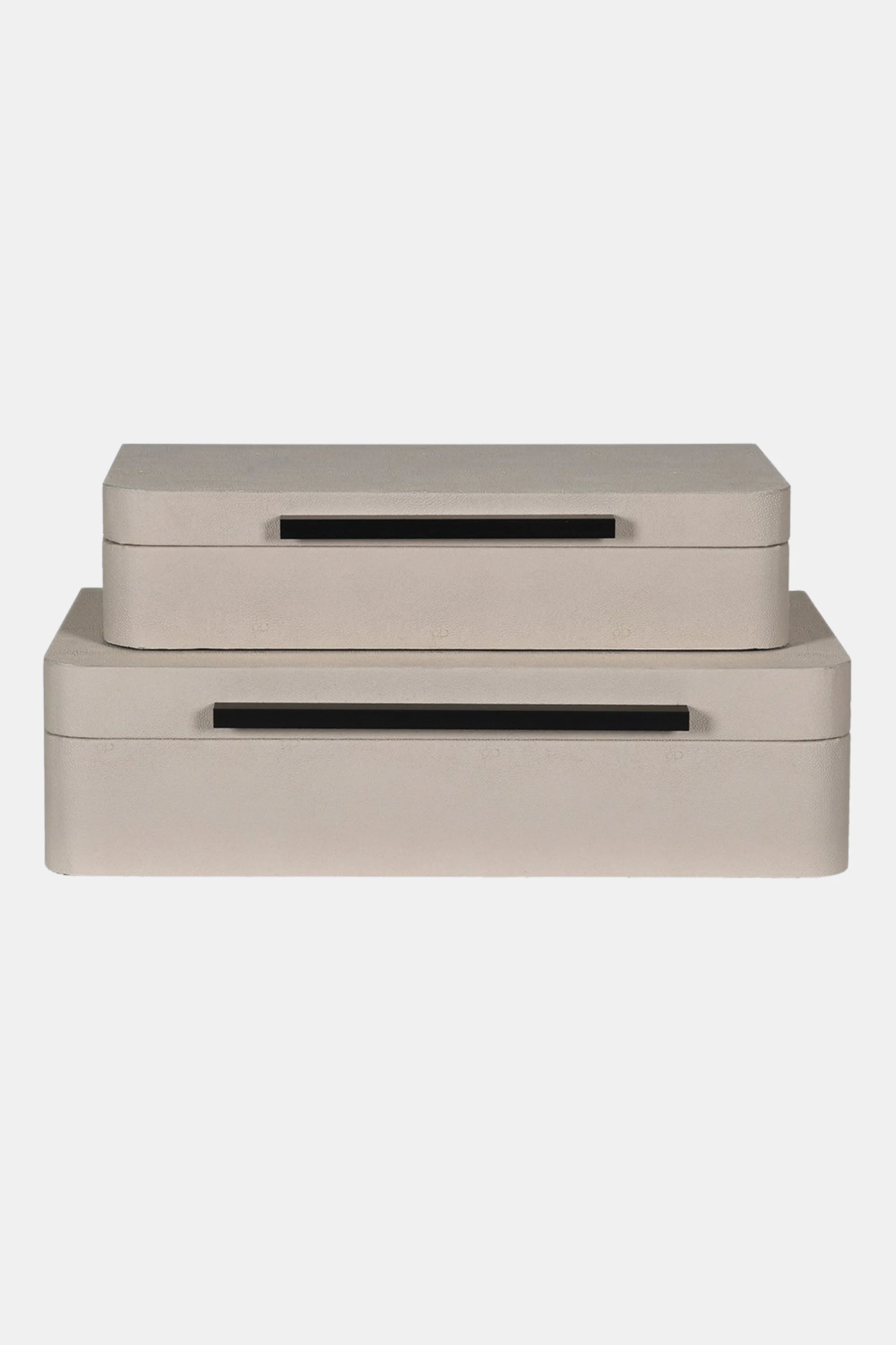 Large Cream Boxes (Set of 2)