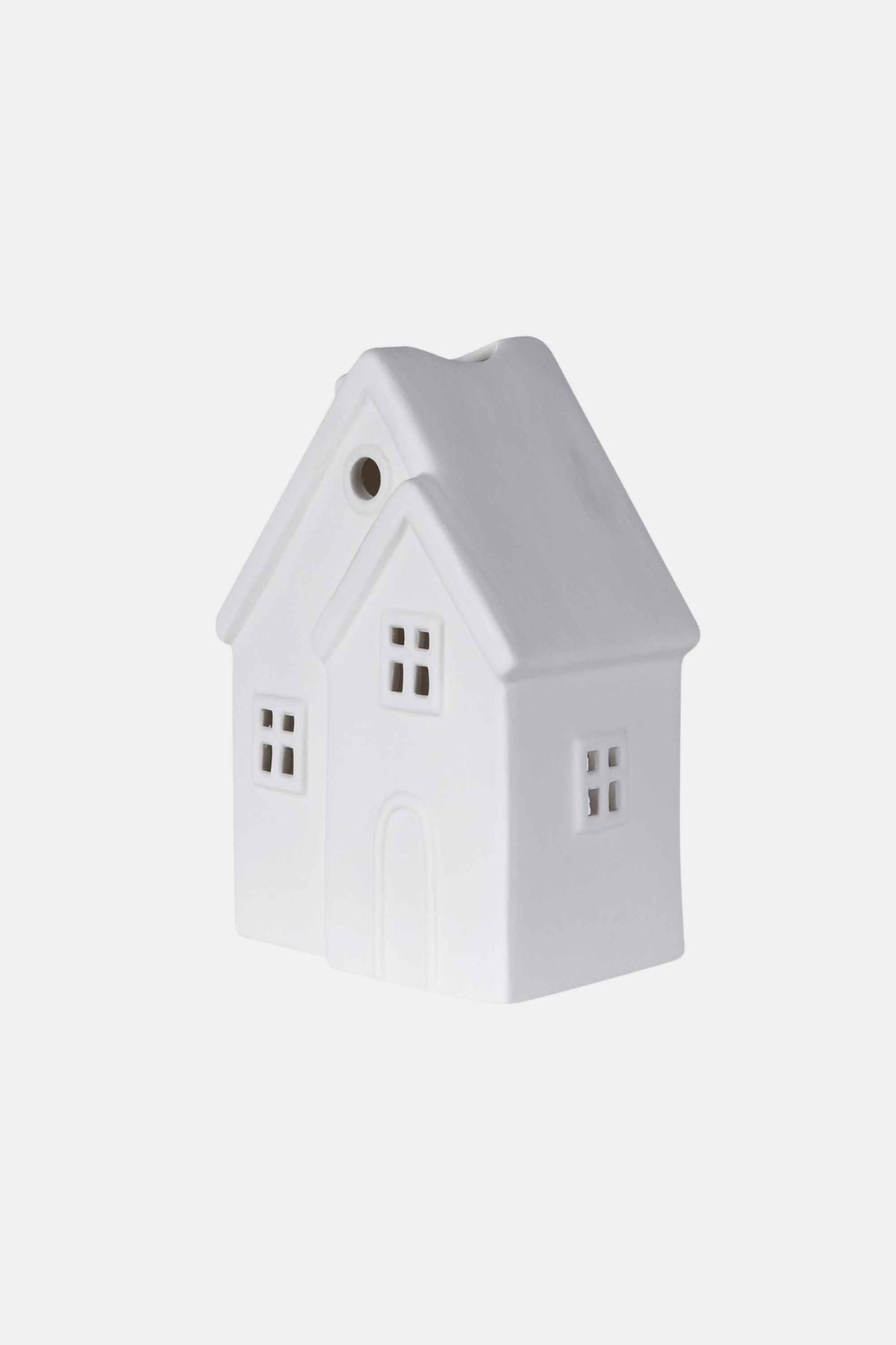 White Porcelain House Tealight Holder