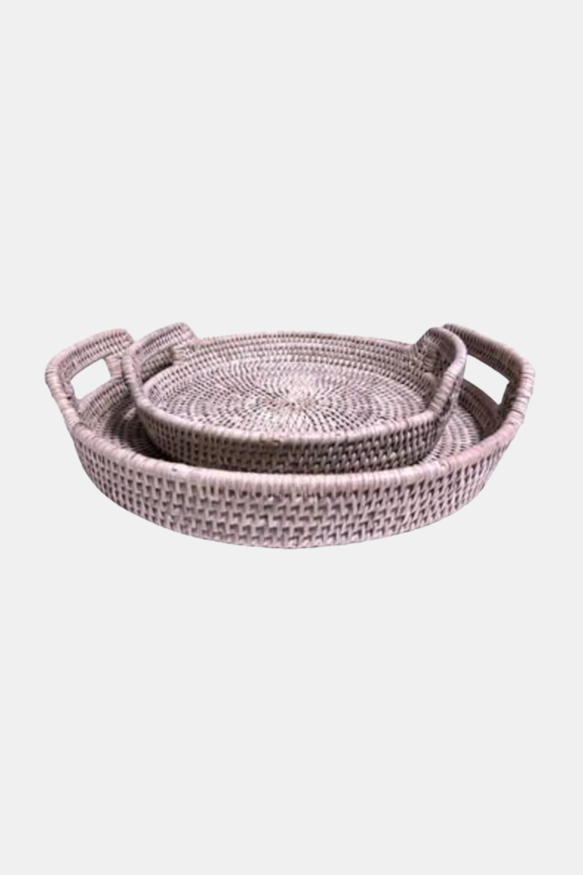 Round Rattan Tray