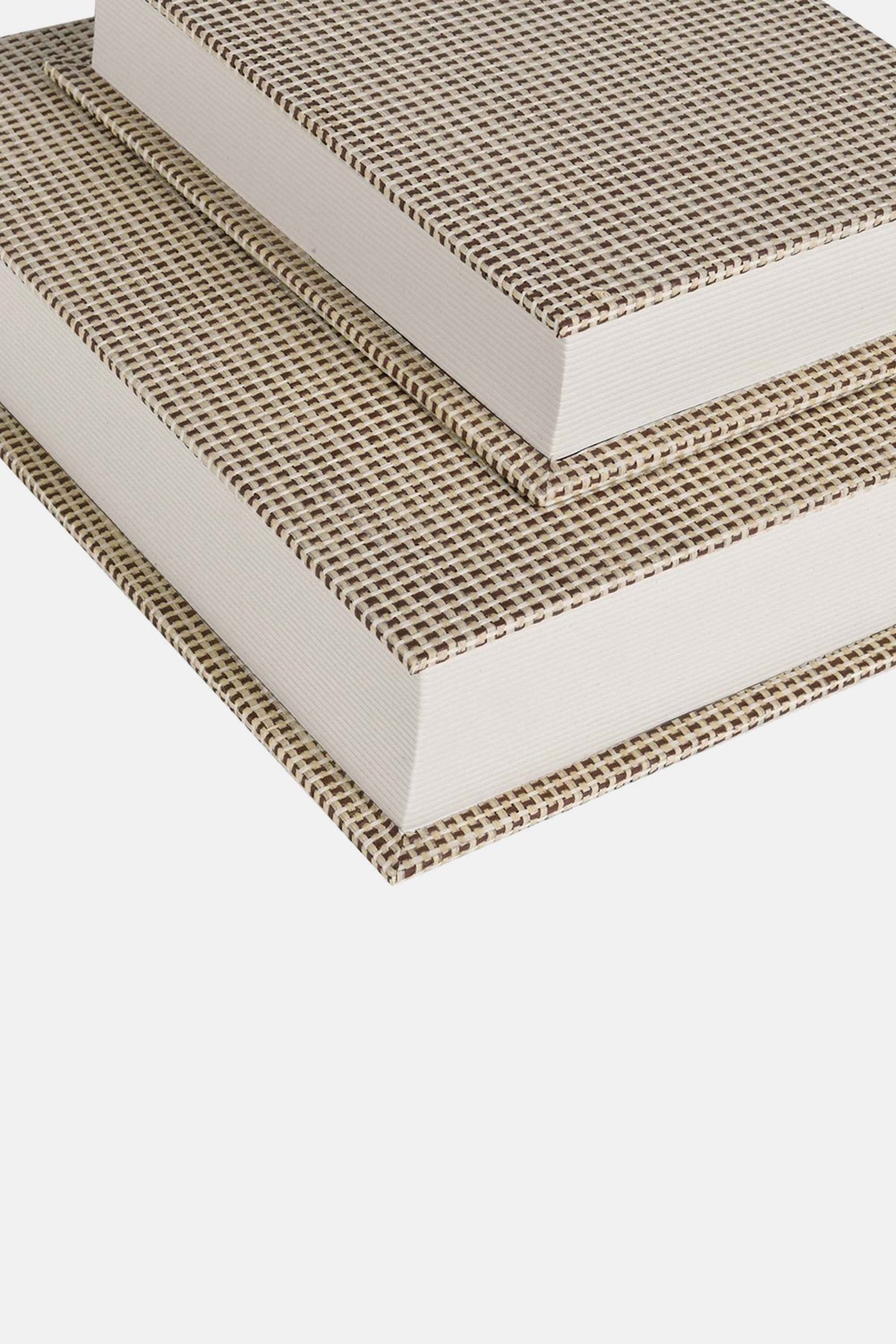 Beige Book Boxes (Set of 2)