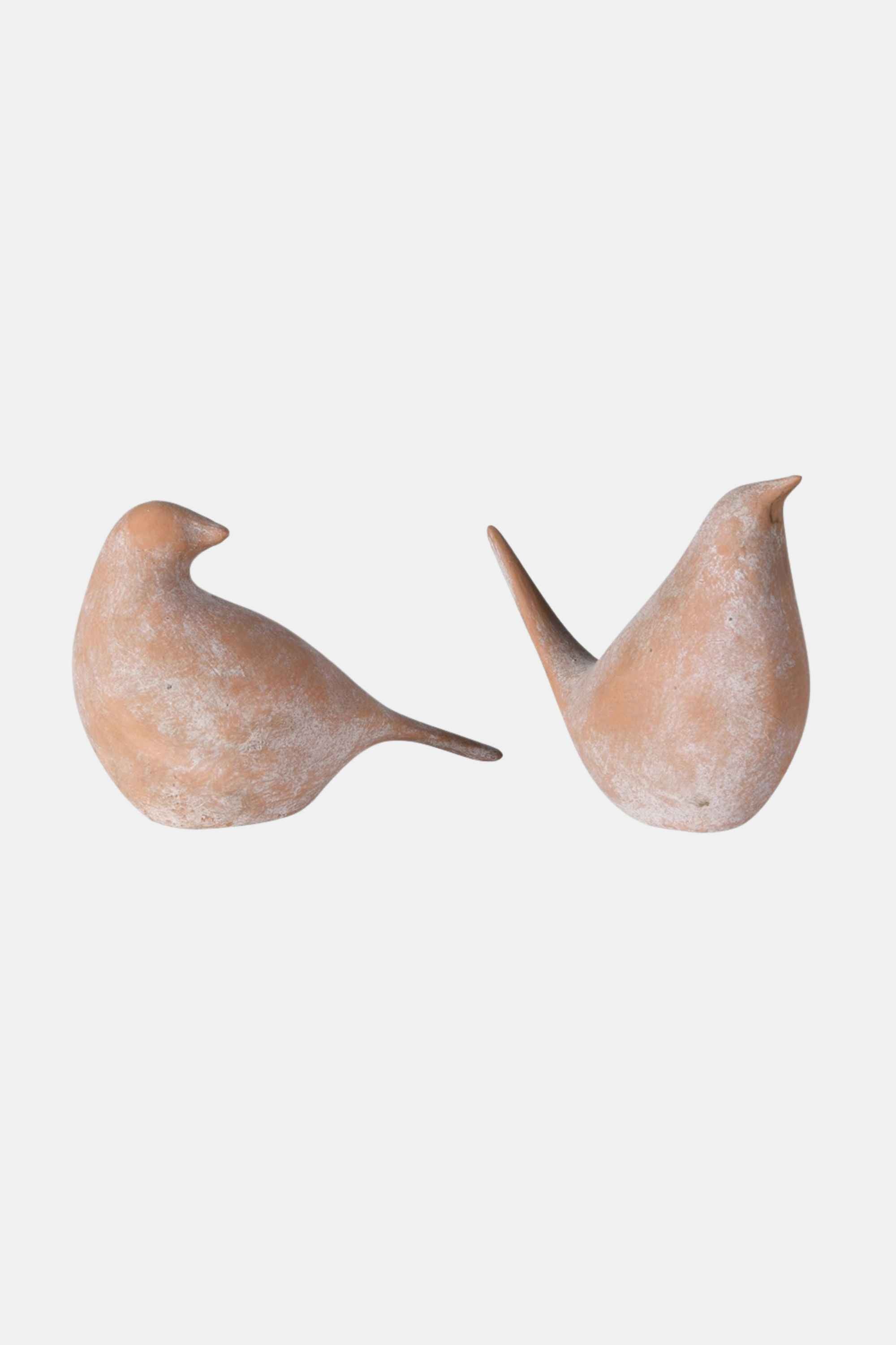 Soft Rust Bird Ornaments (Set of 2)