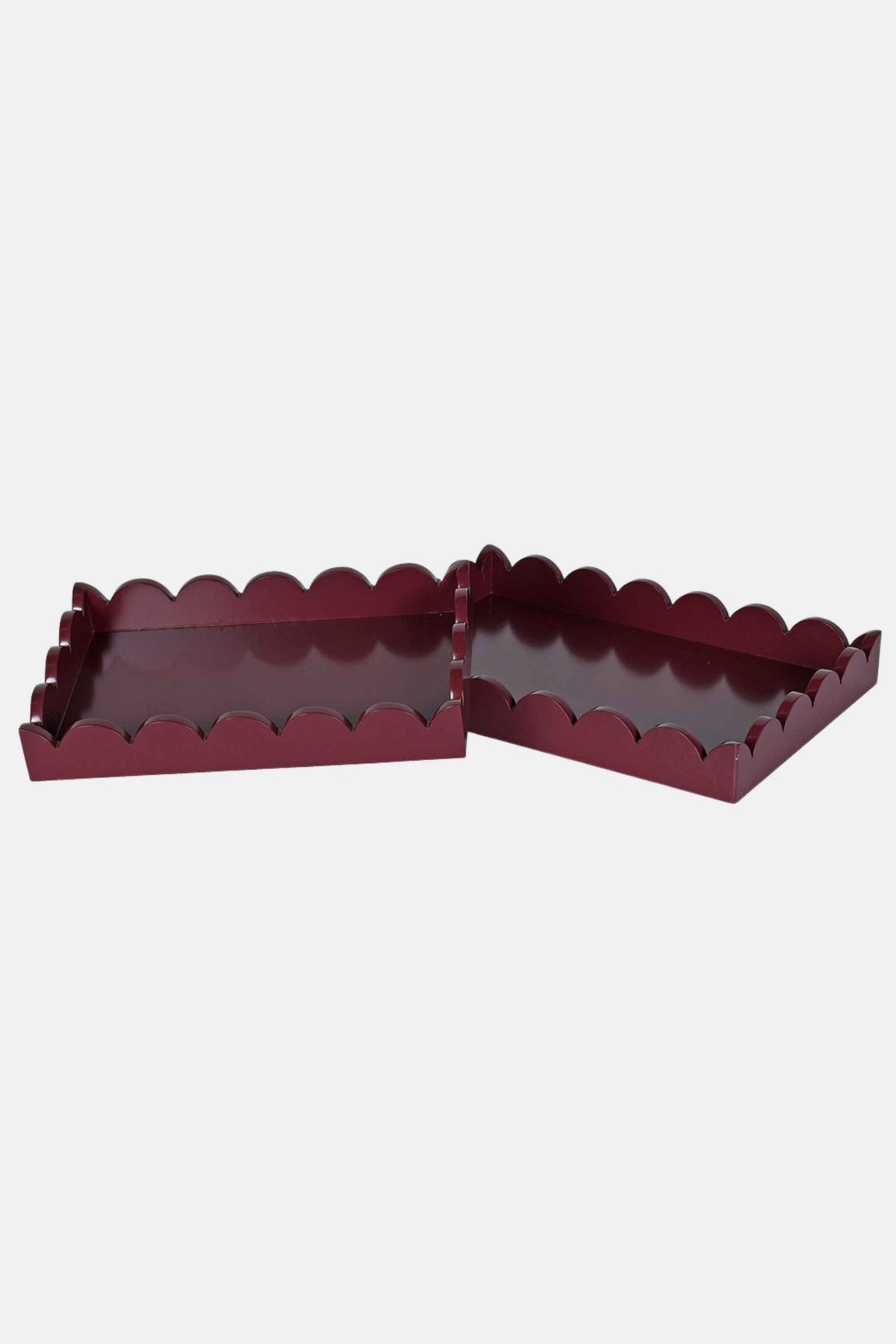 Burgundy Petal Trays (Set of 2)