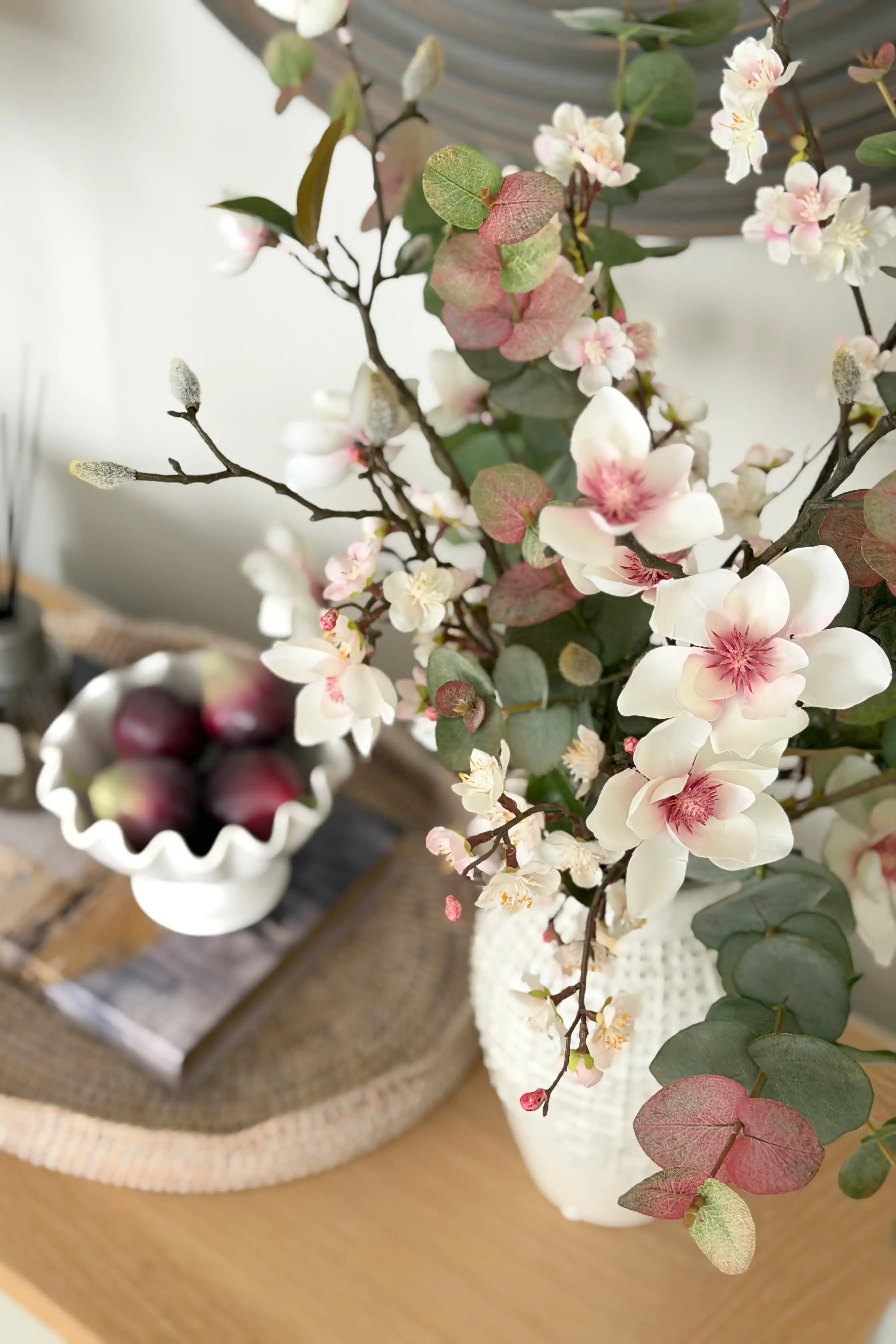 Palermo Blush Blossom Bouquet & Vase Arrangement