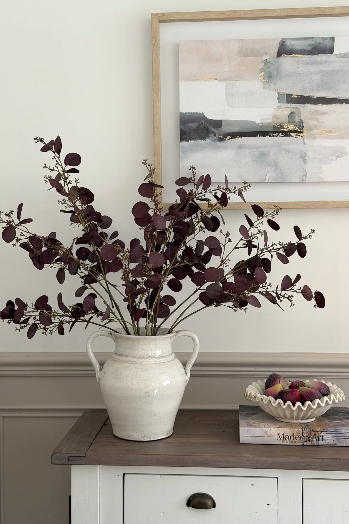 Burgundy Seeded Eucalyptus Spray