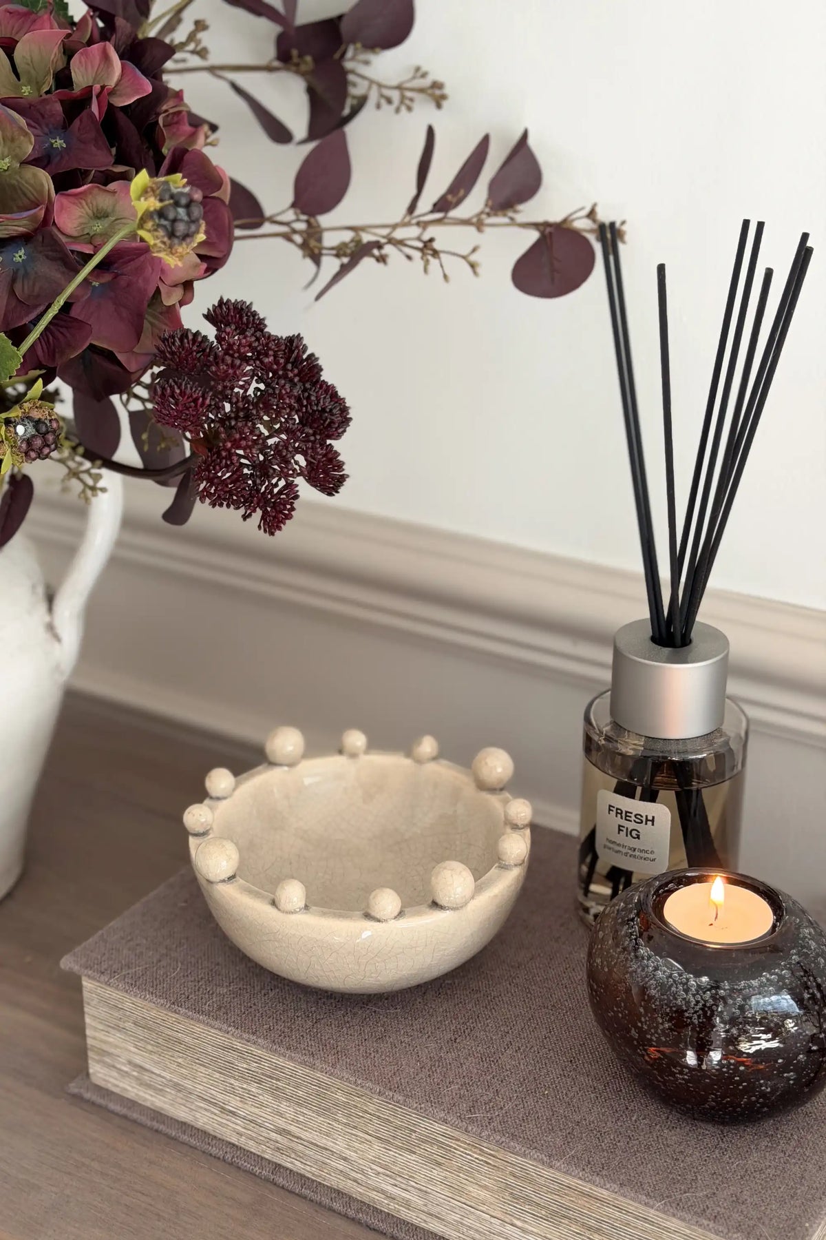 Cream Trinket Bobble Bowl