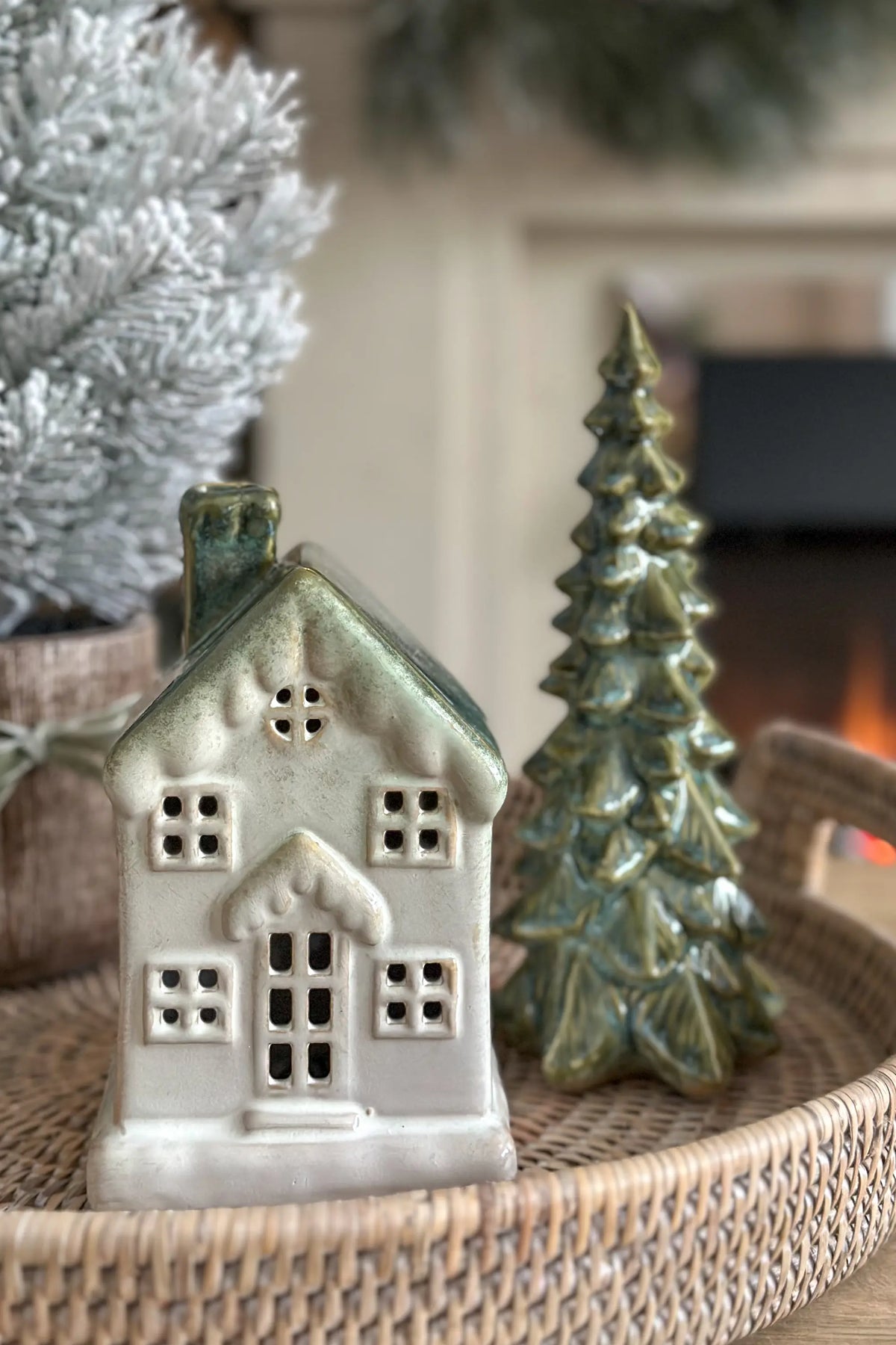 Frosted Fern LED Cottage