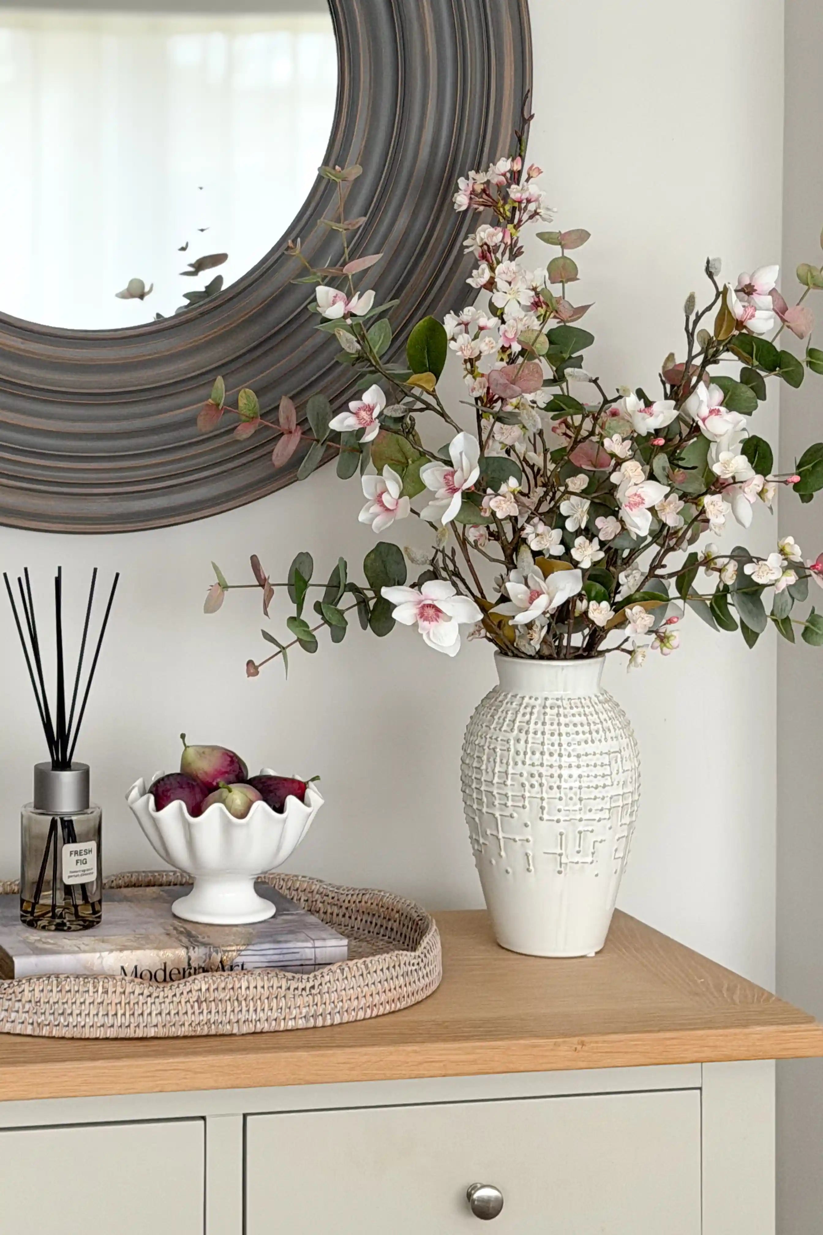 Palermo Blush Blossom Bouquet & Vase Arrangement