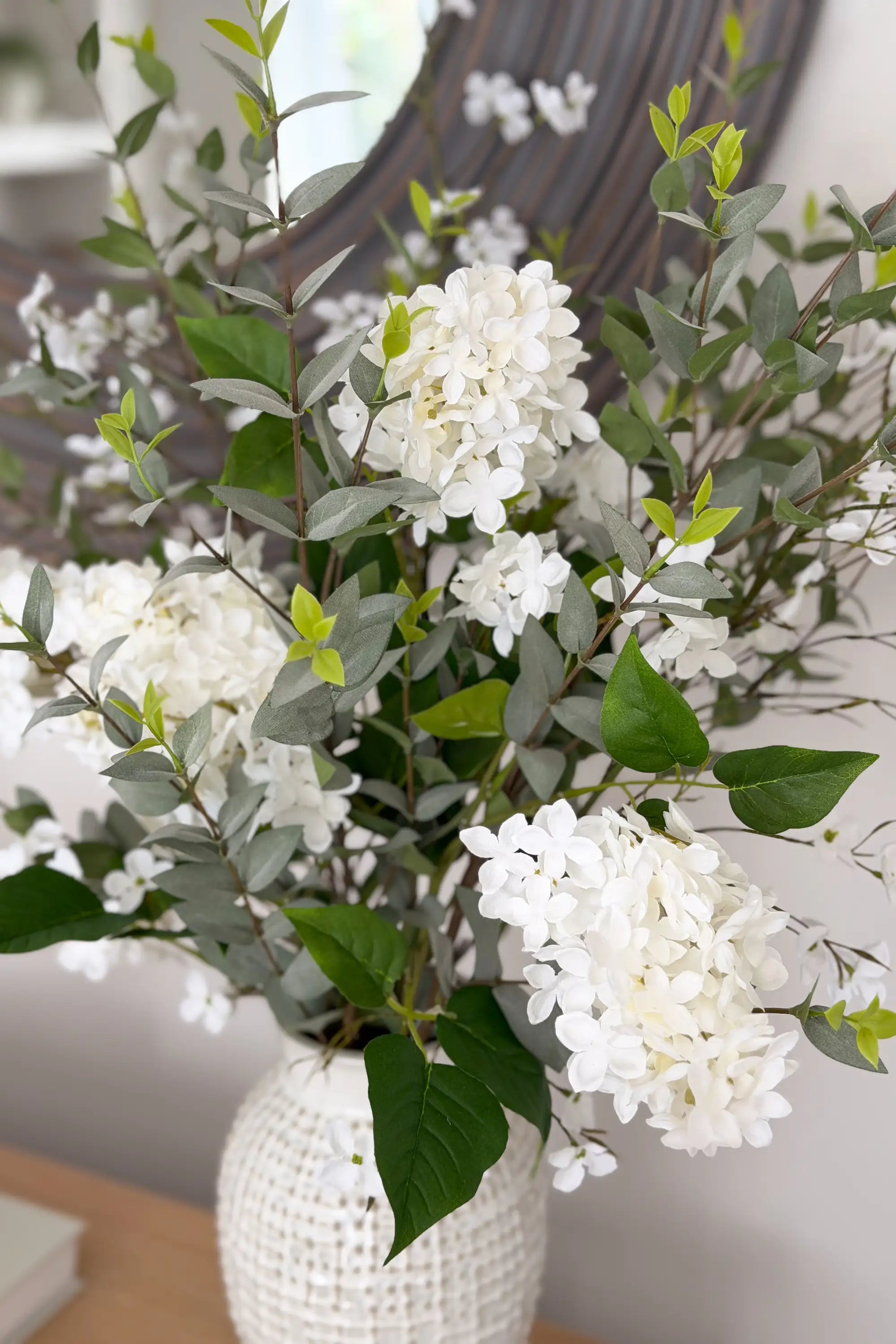 The Palermo Eucalyptus and Lilac Bouquet & Vase Arrangement