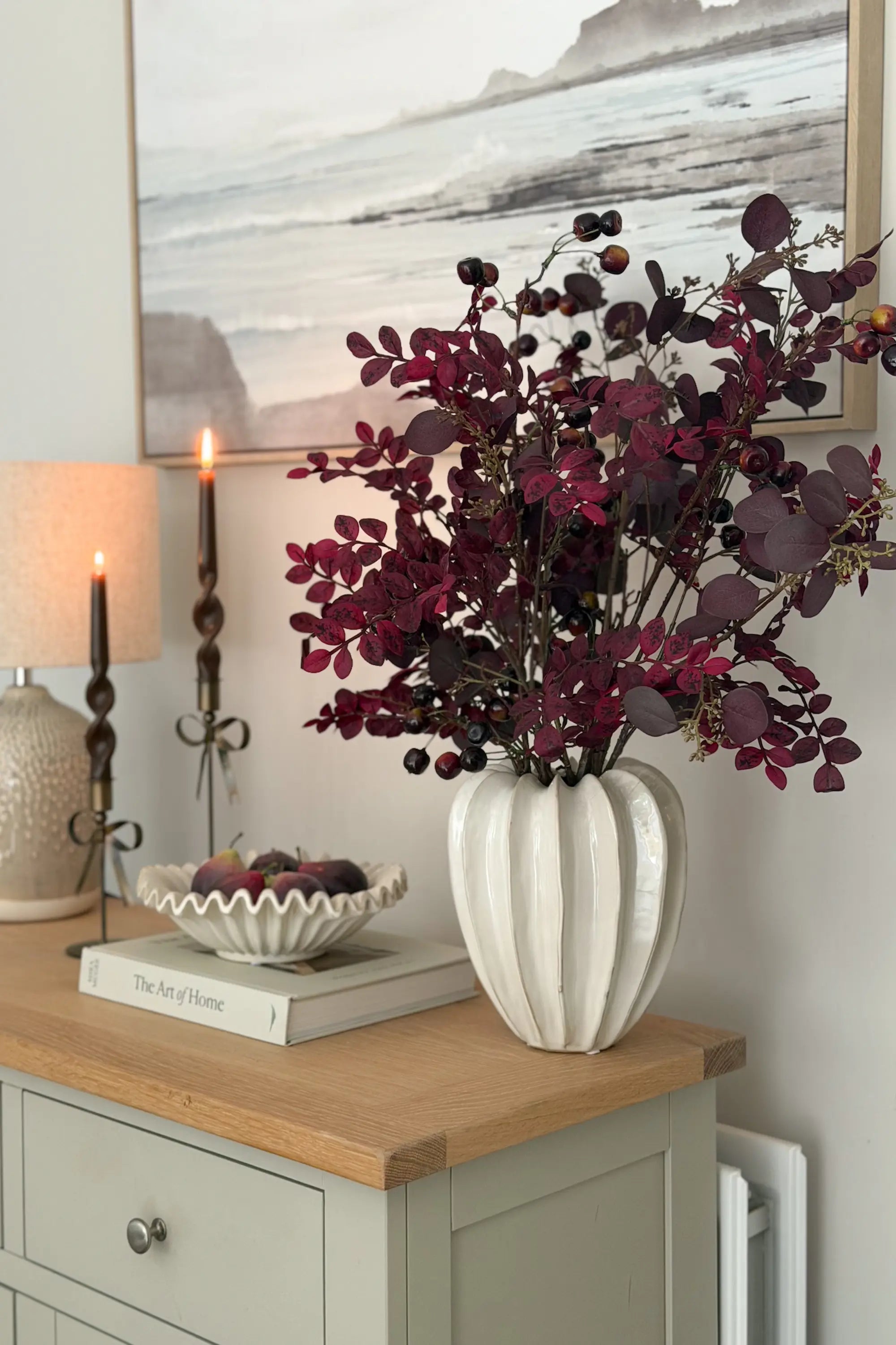 Plum Spray & Burgundy Eucalyptus Bouquet
