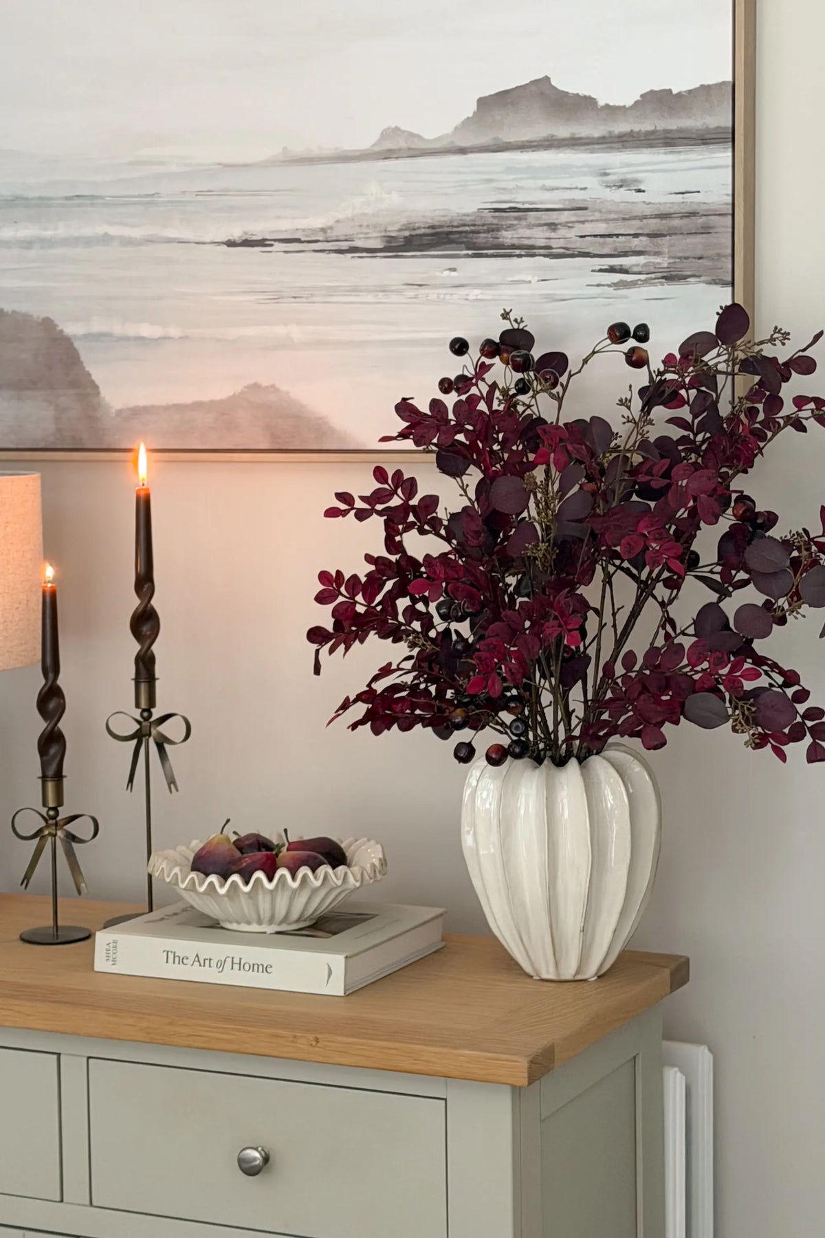 Plum Spray & Burgundy Eucalyptus Bouquet