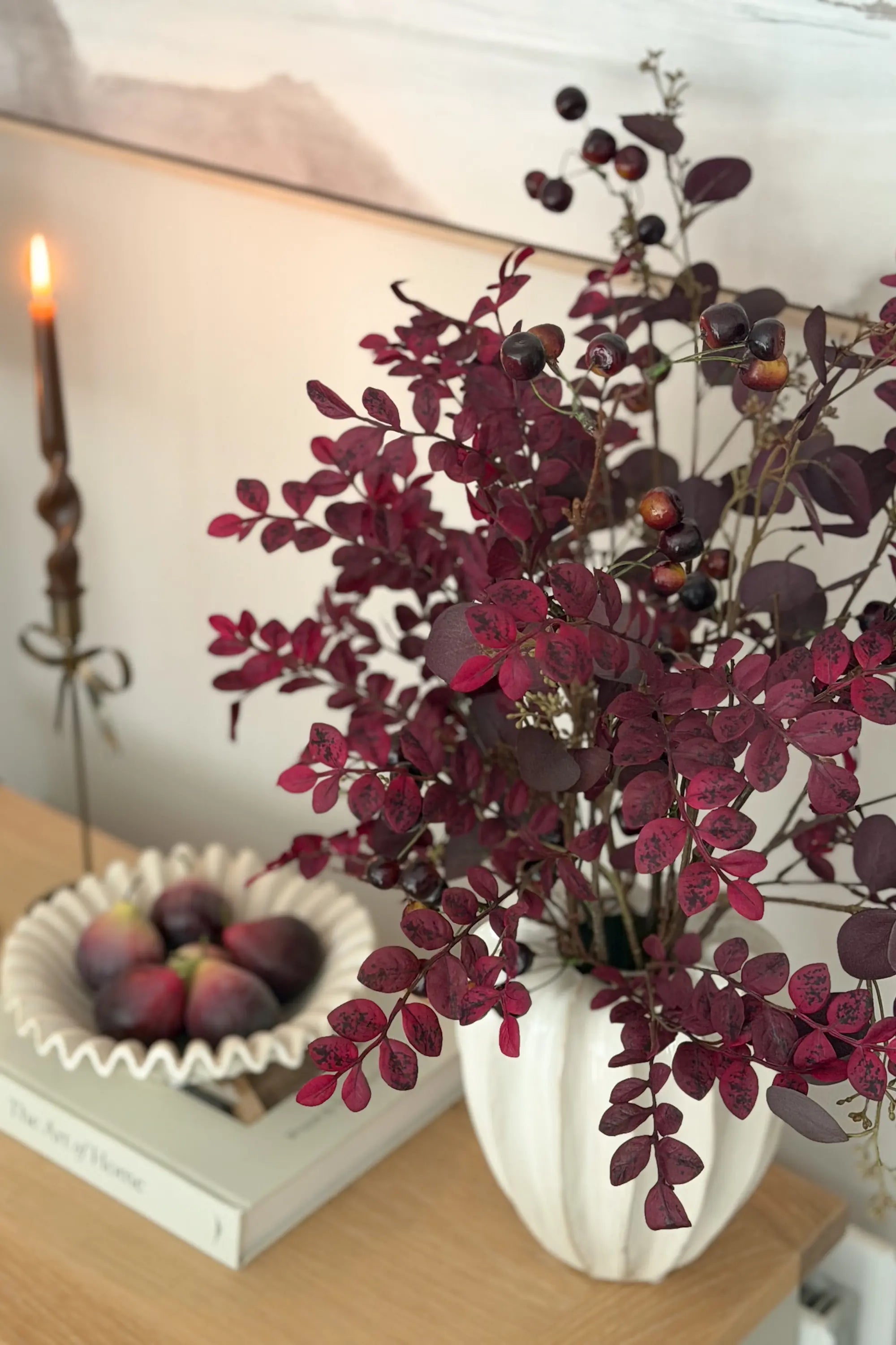 Plum Spray & Burgundy Eucalyptus Bouquet
