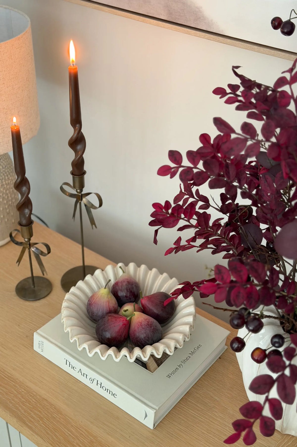Cream Ruffle Edge Decorative Bowl
