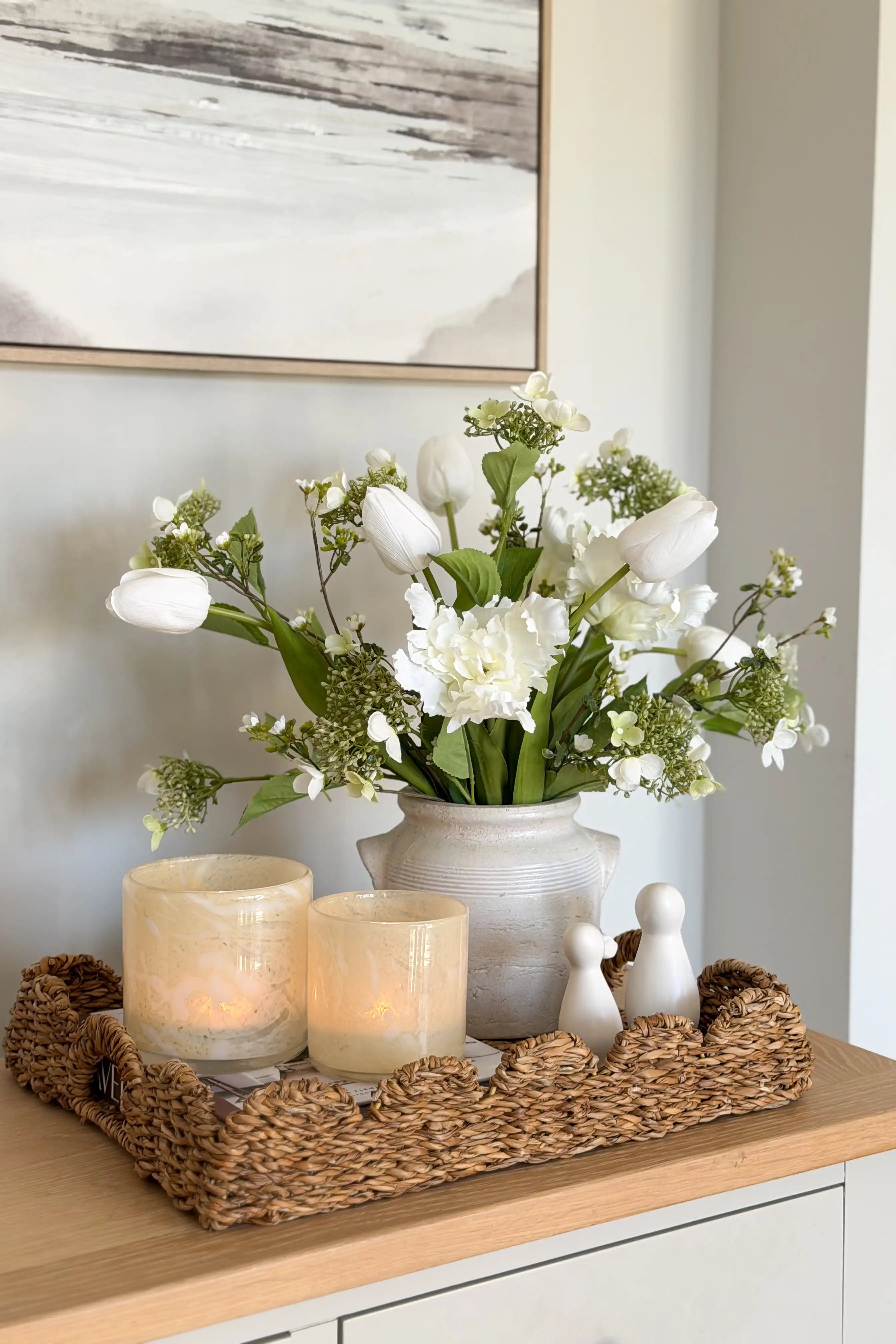 The Keswick Seagrass Tray Styling Set